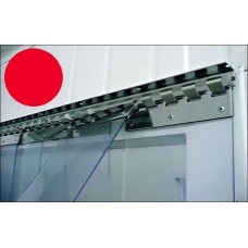 PVC strips - 200x2mm (8″x0.08") clear PVC strips red - price per meter 