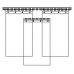 PVC strip curtains - clear 300x2mm (12″x0.08″) PVC strips standard grade overlap two hooks  - 63,3% - 9,5cm - 3.74" - price based on m2 
