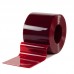 Welding PVC strip curtain - 300x2mm (12" x 0.08") red strips - overlap one hook 