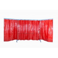 VELDER 5 - Welding screen with PVC strip curtains and arms 